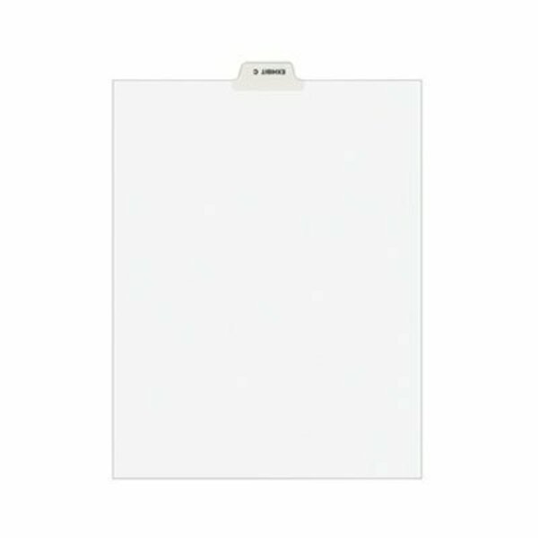 Avery Dennison Avery, Avery-Style Preprinted Legal Bottom Tab Divider, Exhibit C, Letter, White, 25PK 11942